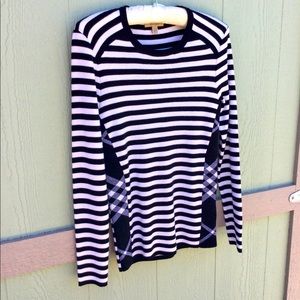 BURBERRY - Classic Black / White Stripes - NWOT